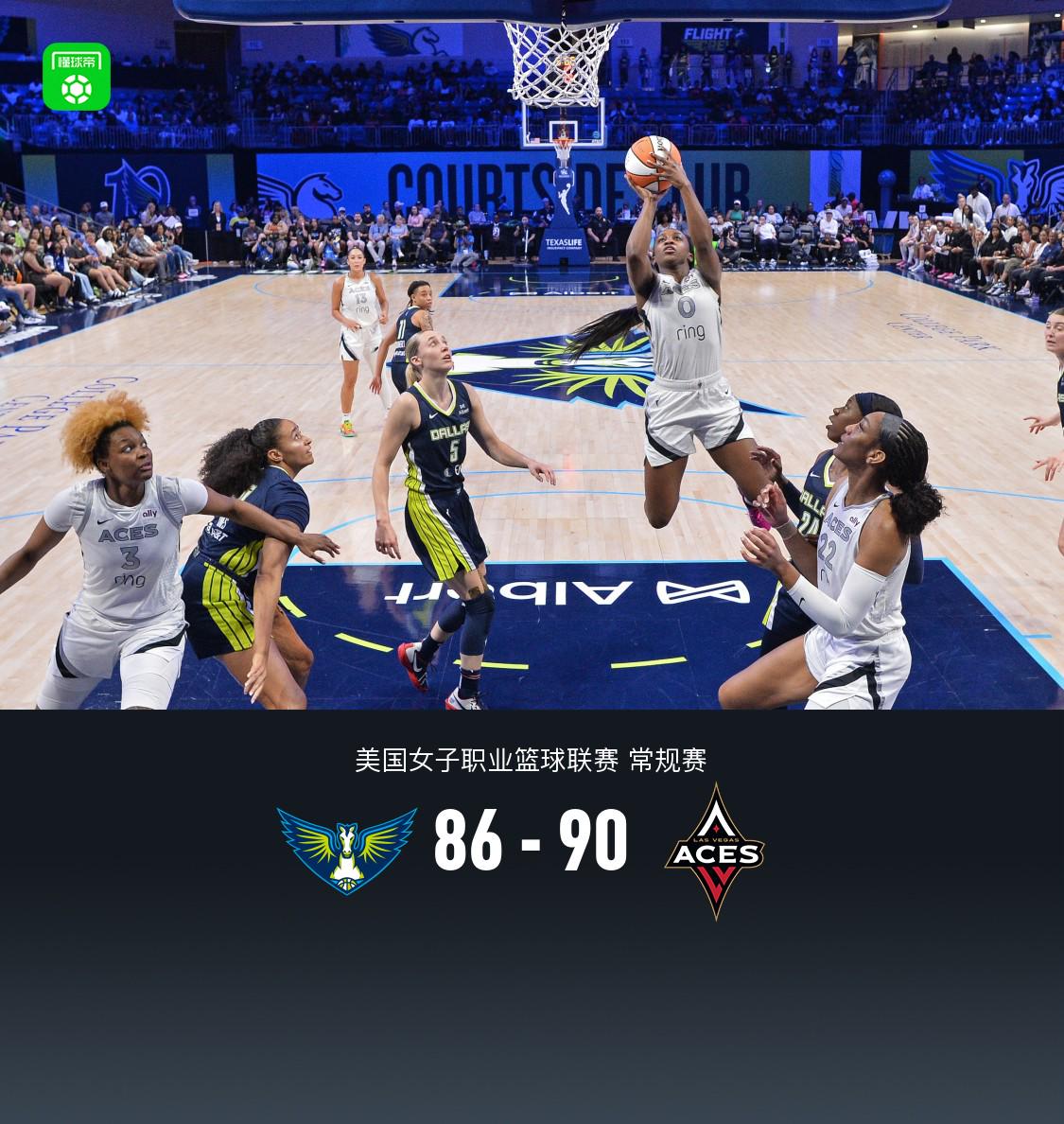 WNBA：飛翼負(fù)王牌，阿賈37+10，李月汝雙10。