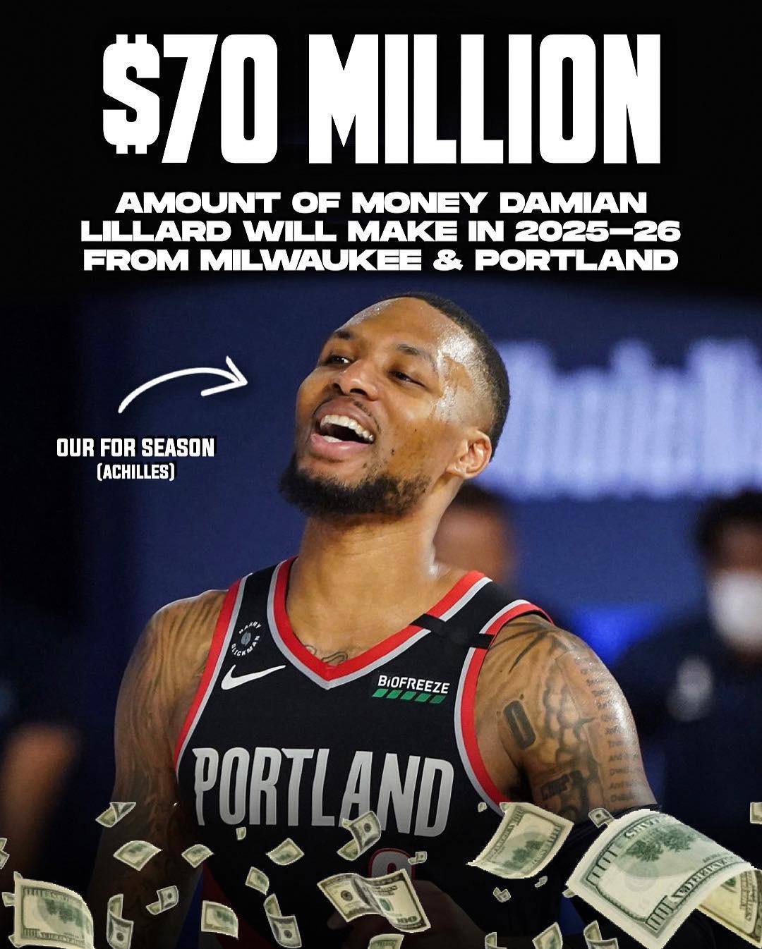 利拉德休戰(zhàn)，雄鹿開拓者共獲7000萬美金。